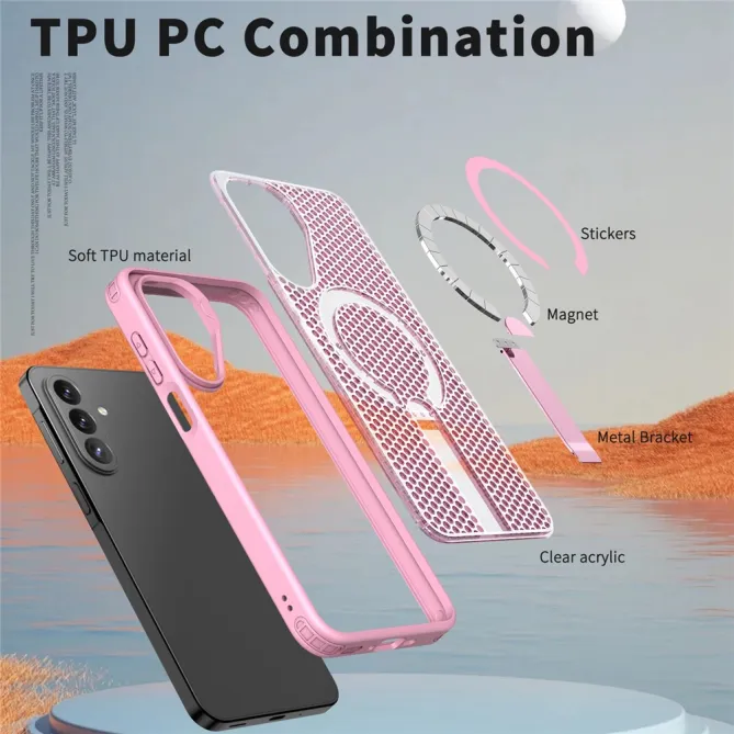 Coque Samsung Galaxy A27 Magnétique Support Texture Grille