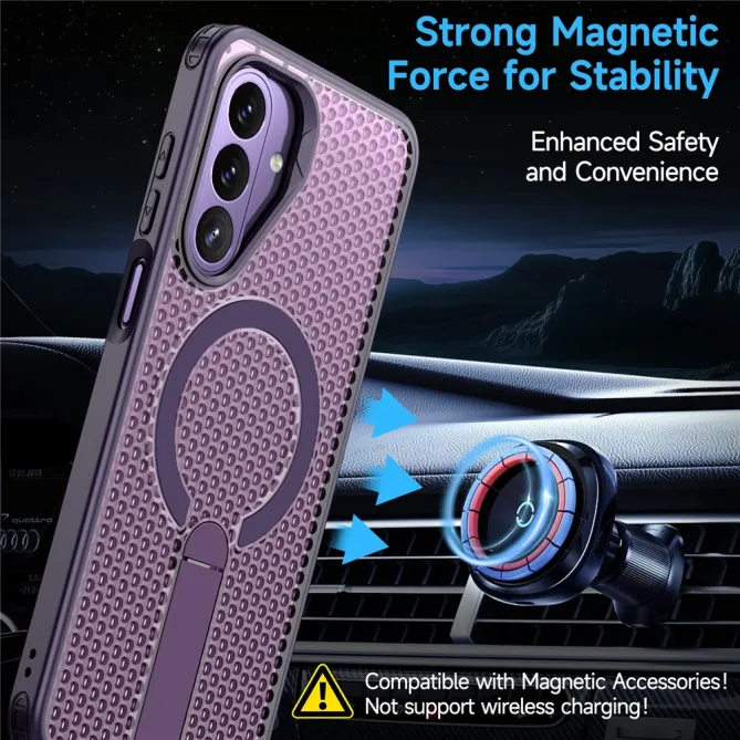 Coque Samsung Galaxy A27 Magnétique Support Texture Grille