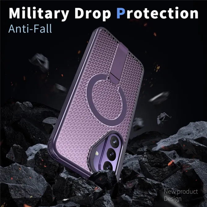 Coque Samsung Galaxy A27 Magnétique Support Texture Grille