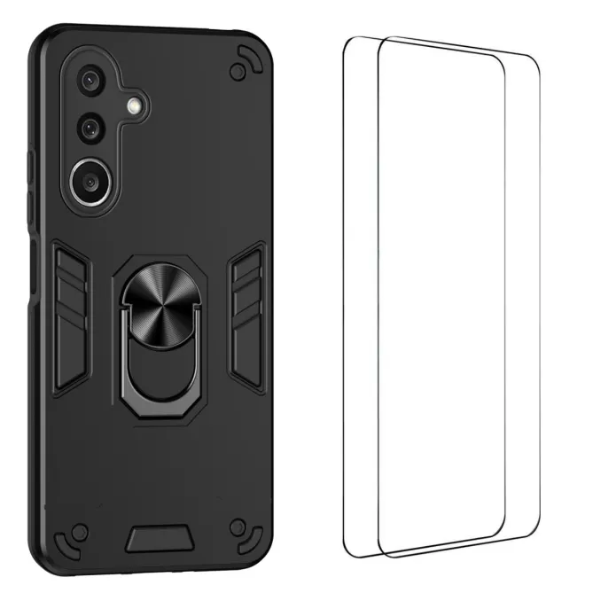 Coque Samsung Galaxy A27 Ring Armor avec 2 Verres trempés