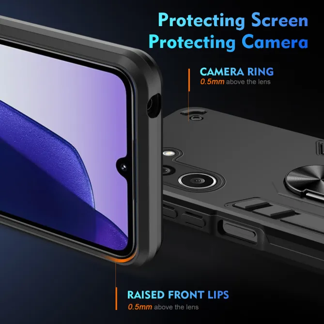 Coque Samsung Galaxy A27 Ring Armor avec 2 Verres trempés