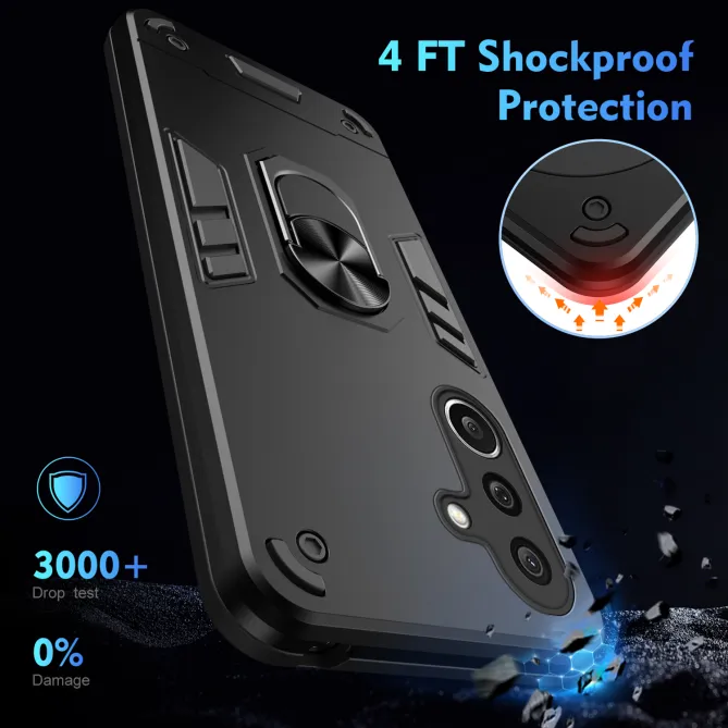 Coque Samsung Galaxy A27 Ring Armor avec 2 Verres trempés