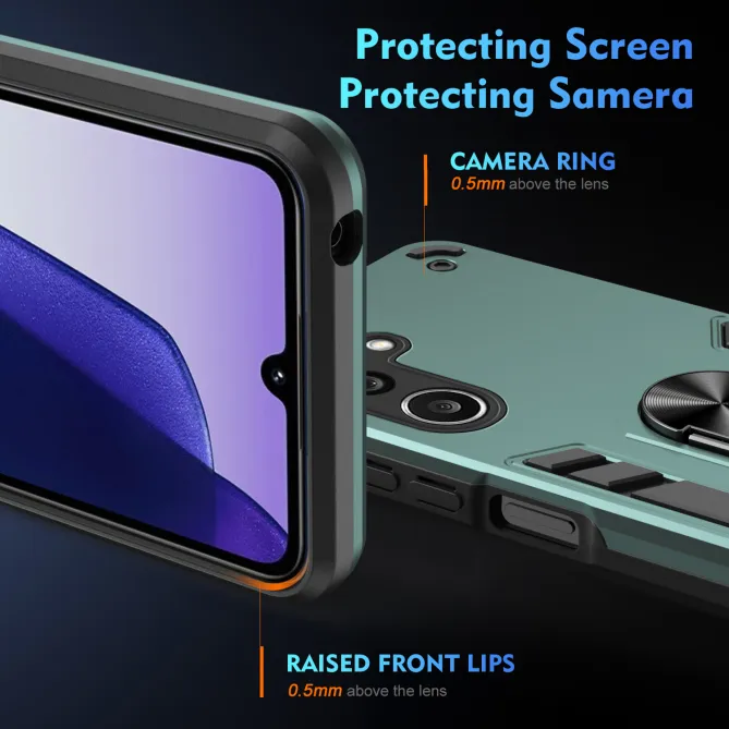 Coque Samsung Galaxy A27 Ring Armor avec 2 Verres trempés