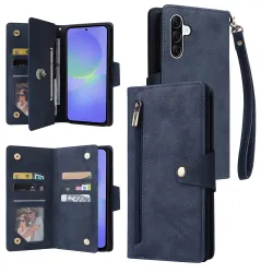 Housse Samsung Galaxy A27 Portefeuille Zippé Rivets RIVÉA