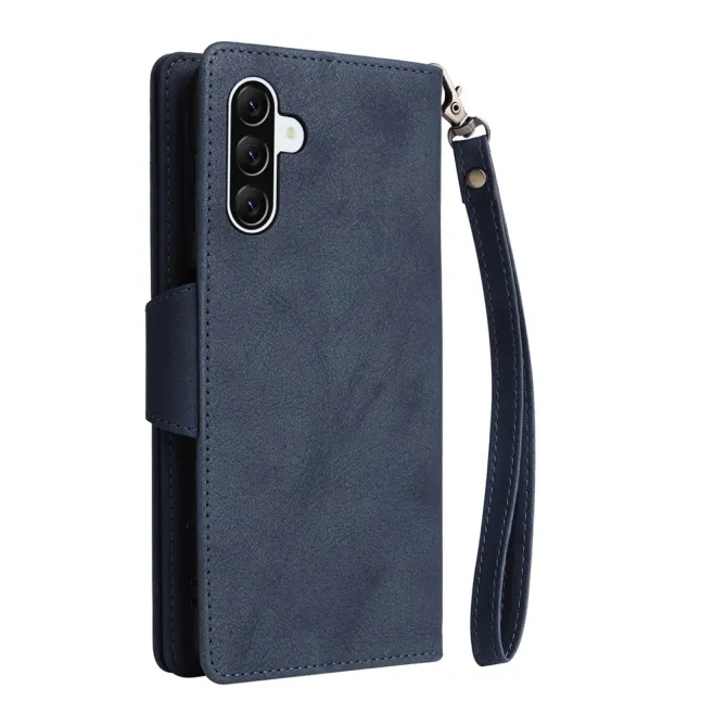 Housse Samsung Galaxy A27 Portefeuille Zippé Rivets RIVÉA