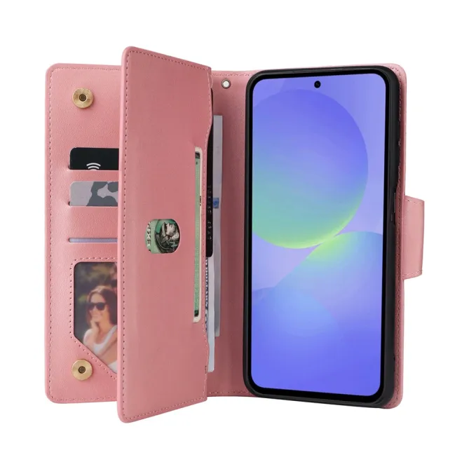 Housse Samsung Galaxy A27 Portefeuille Zippé Rivets RIVÉA
