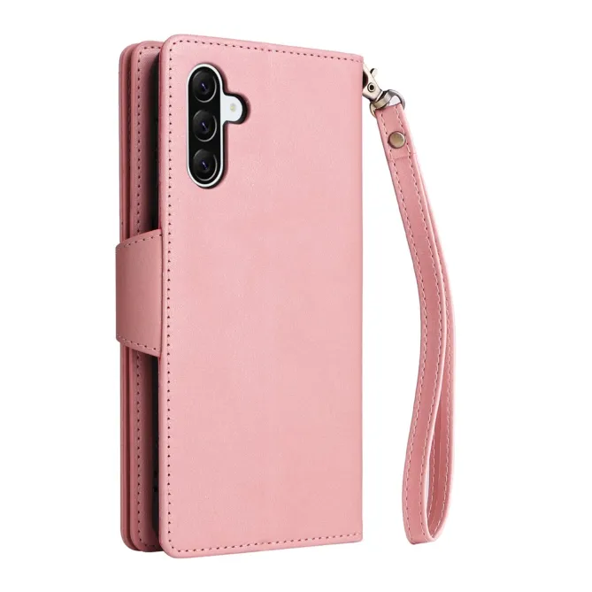Housse Samsung Galaxy A27 Portefeuille Zippé Rivets RIVÉA