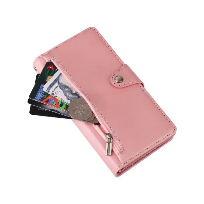 Housse Samsung Galaxy A27 Portefeuille Zippé Rivets RIVÉA