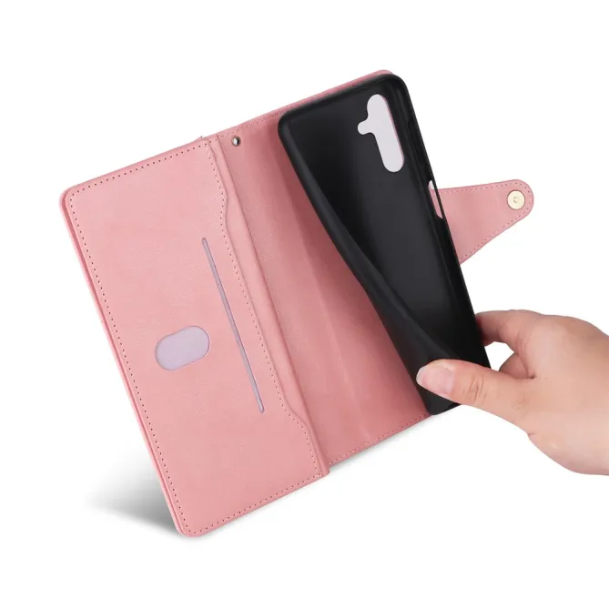 Housse Samsung Galaxy A27 Portefeuille Zippé Rivets RIVÉA
