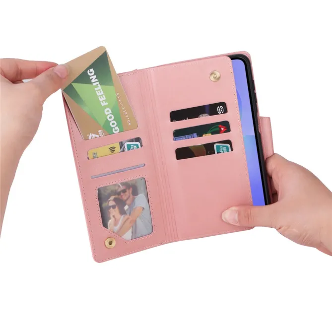 Housse Samsung Galaxy A27 Portefeuille Zippé Rivets RIVÉA
