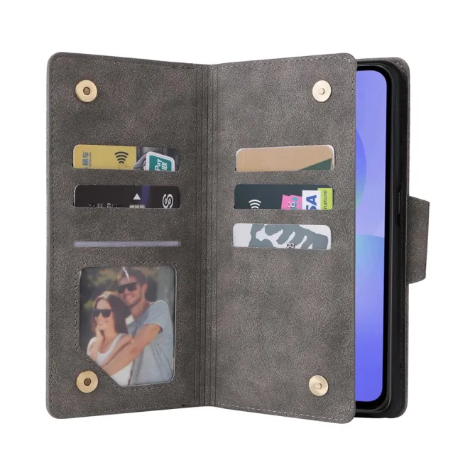 Housse Samsung Galaxy A27 Portefeuille Zippé Rivets RIVÉA