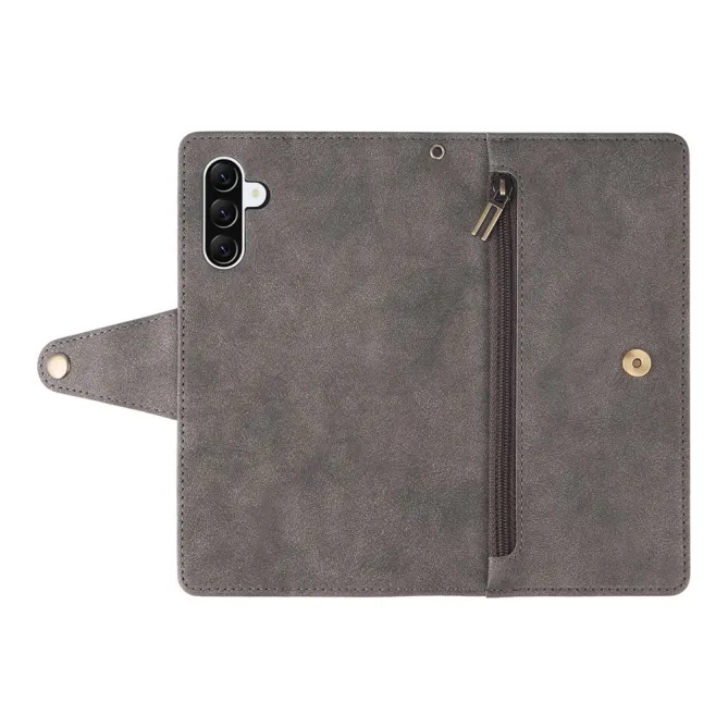 Housse Samsung Galaxy A27 Portefeuille Zippé Rivets RIVÉA