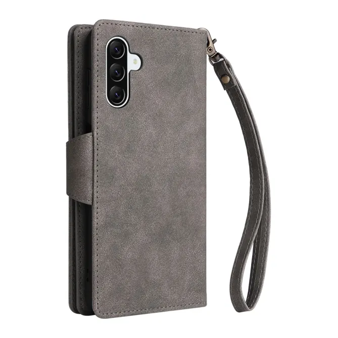 Housse Samsung Galaxy A27 Portefeuille Zippé Rivets RIVÉA