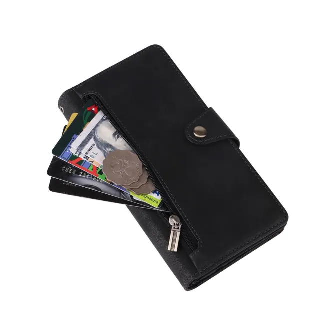 Housse Samsung Galaxy A27 Portefeuille Zippé Rivets RIVÉA
