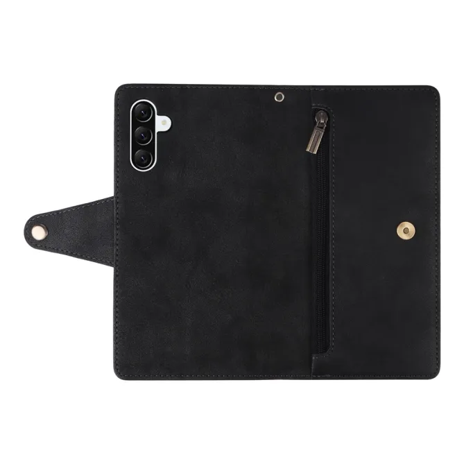 Housse Samsung Galaxy A27 Portefeuille Zippé Rivets RIVÉA