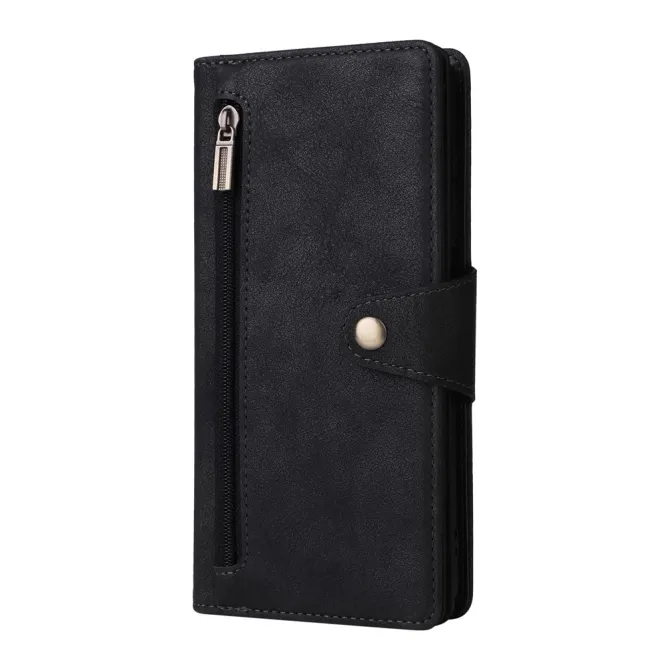 Housse Samsung Galaxy A27 Portefeuille Zippé Rivets RIVÉA