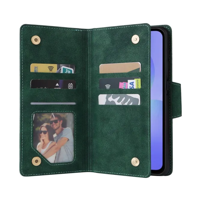 Housse Samsung Galaxy A27 Portefeuille Zippé Rivets RIVÉA
