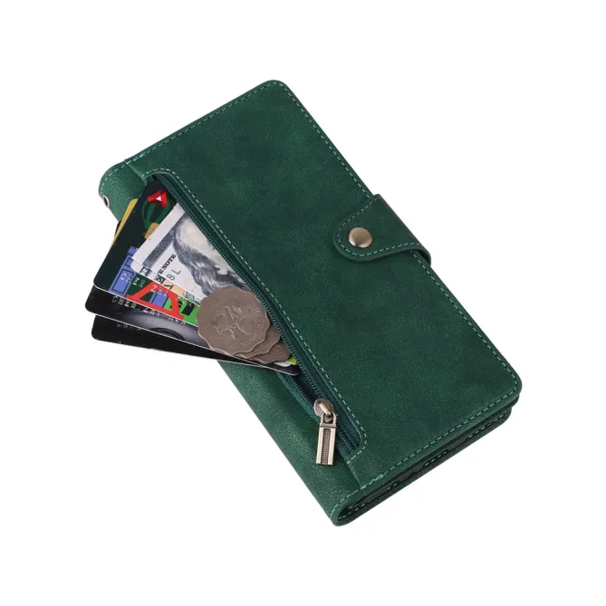 Housse Samsung Galaxy A27 Portefeuille Zippé Rivets RIVÉA