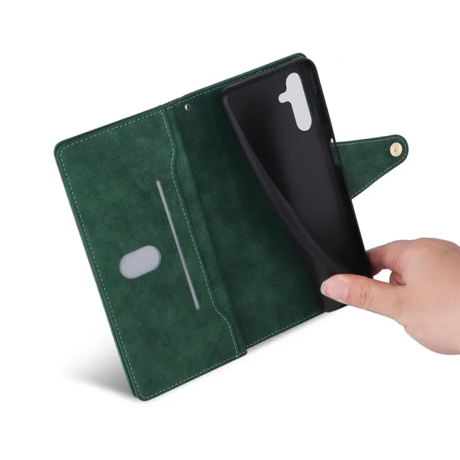 Housse Samsung Galaxy A27 Portefeuille Zippé Rivets RIVÉA