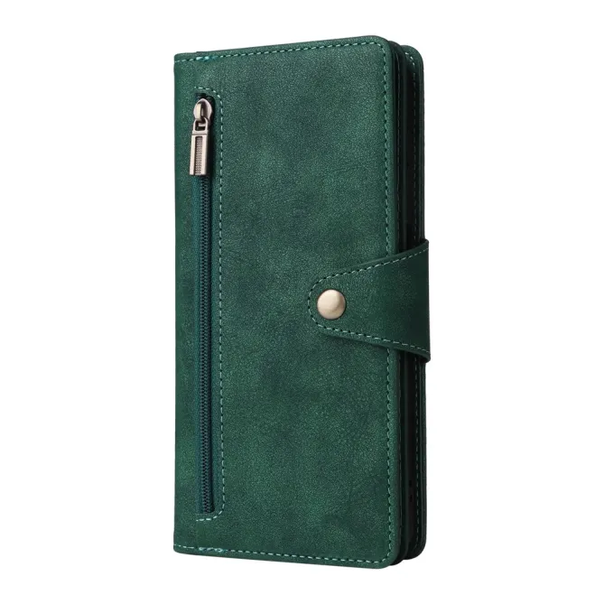 Housse Samsung Galaxy A27 Portefeuille Zippé Rivets RIVÉA