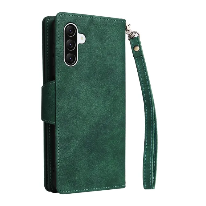 Housse Samsung Galaxy A27 Portefeuille Zippé Rivets RIVÉA