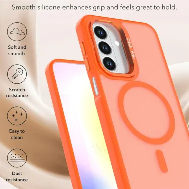 Coque Samsung Galaxy A27 Magnétique Contour Photo Béquille Finition Mate