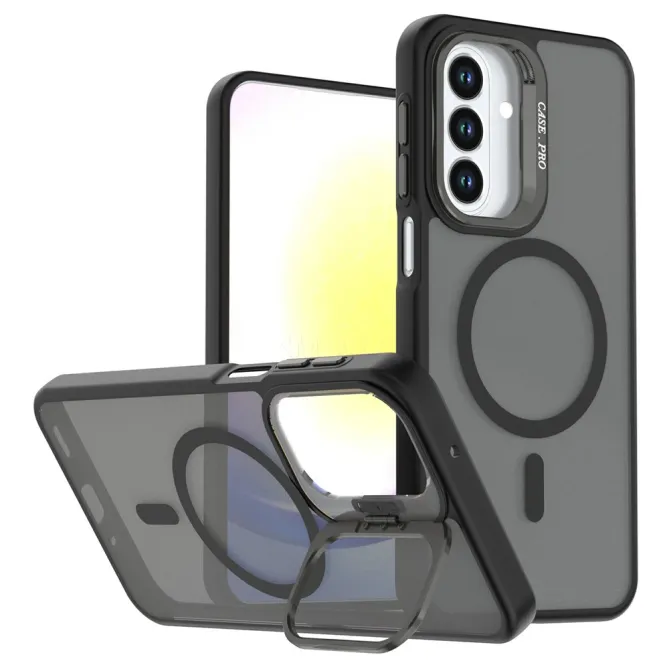 Coque Samsung Galaxy A27 Magnétique Contour Photo Béquille Finition Mate