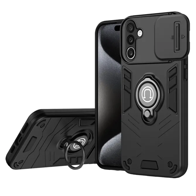 Coque Samsung Galaxy A27 Ring avec cache objectif