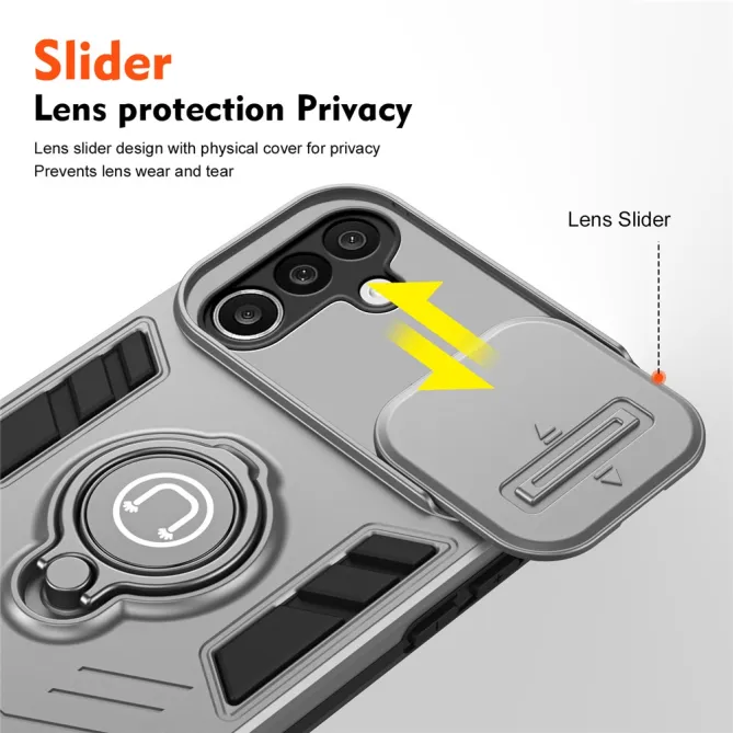 Coque Samsung Galaxy A27 Ring avec cache objectif