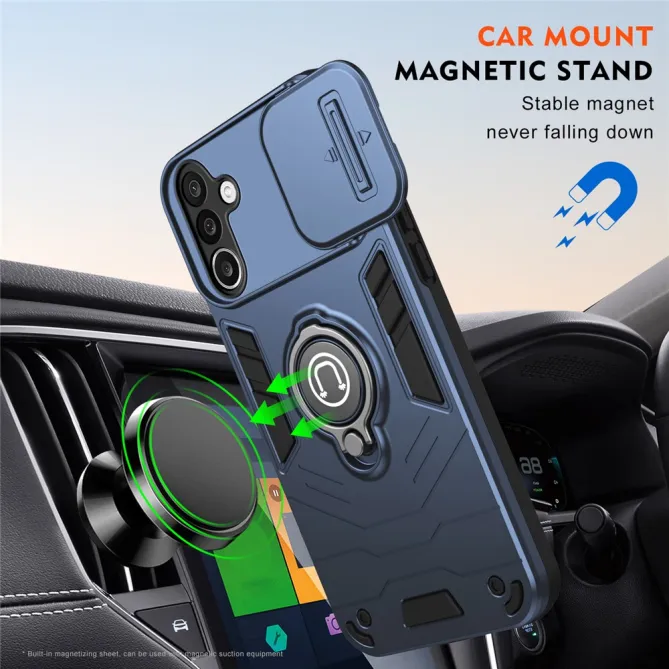 Coque Samsung Galaxy A27 Ring avec cache objectif