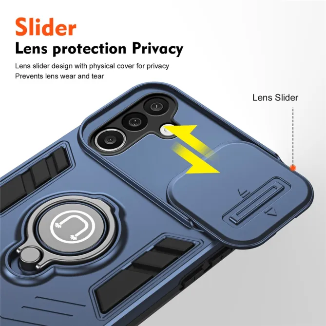 Coque Samsung Galaxy A27 Ring avec cache objectif