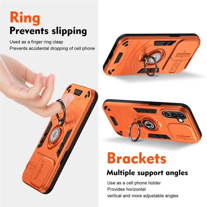 Coque Samsung Galaxy A27 Ring avec cache objectif