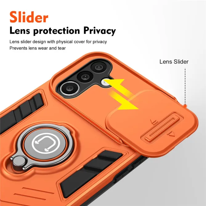 Coque Samsung Galaxy A27 Ring avec cache objectif