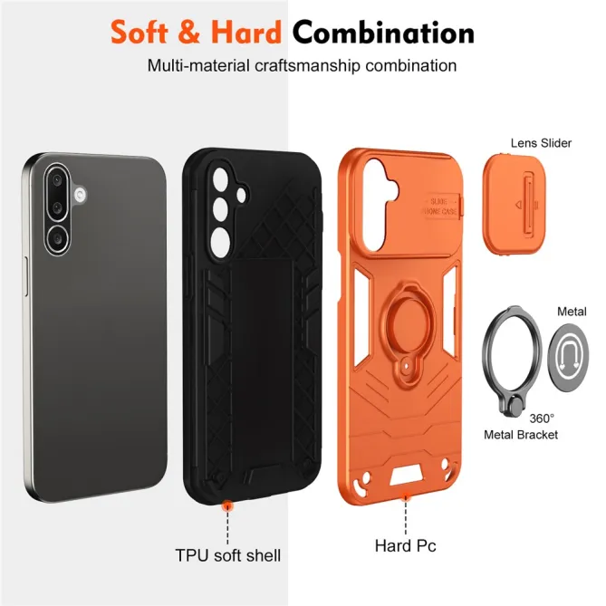 Coque Samsung Galaxy A27 Ring avec cache objectif