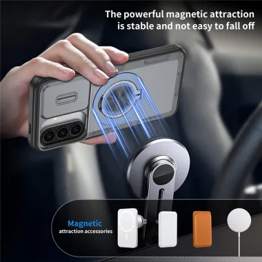Coque Samsung Galaxy A27 / A37 Magnétique avec Anneau & Cache Caméra
