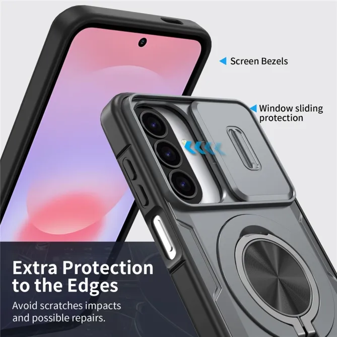 Coque Samsung Galaxy A27 / A37 Magnétique avec Anneau & Cache Caméra