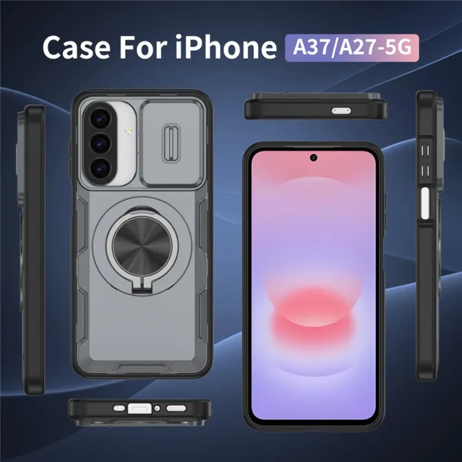 Coque Samsung Galaxy A27 / A37 Magnétique avec Anneau & Cache Caméra