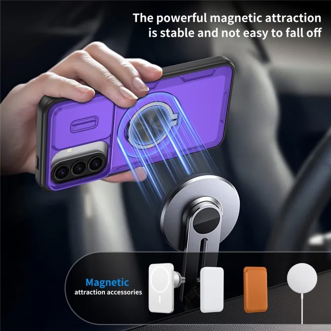 Coque Samsung Galaxy A27 / A37 Magnétique avec Anneau & Cache Caméra