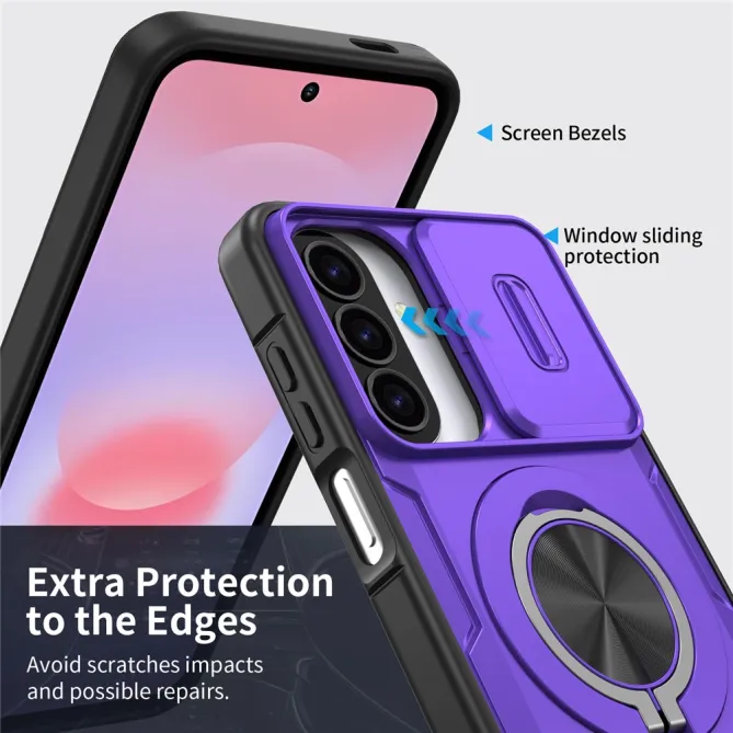 Coque Samsung Galaxy A27 / A37 Magnétique avec Anneau & Cache Caméra