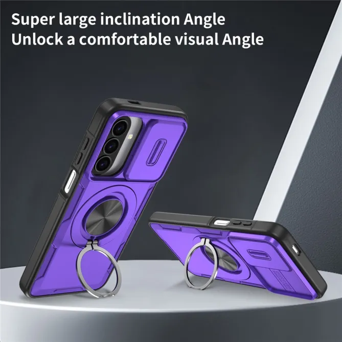 Coque Samsung Galaxy A27 / A37 Magnétique avec Anneau & Cache Caméra