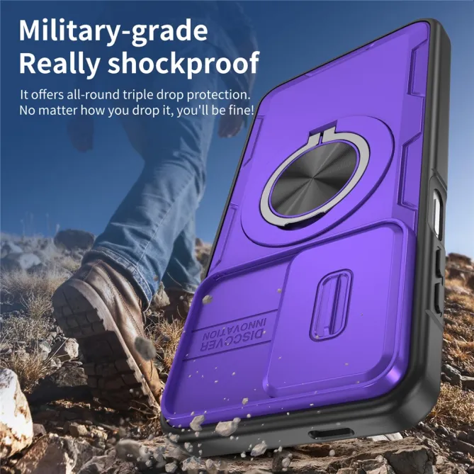 Coque Samsung Galaxy A27 / A37 Magnétique avec Anneau & Cache Caméra