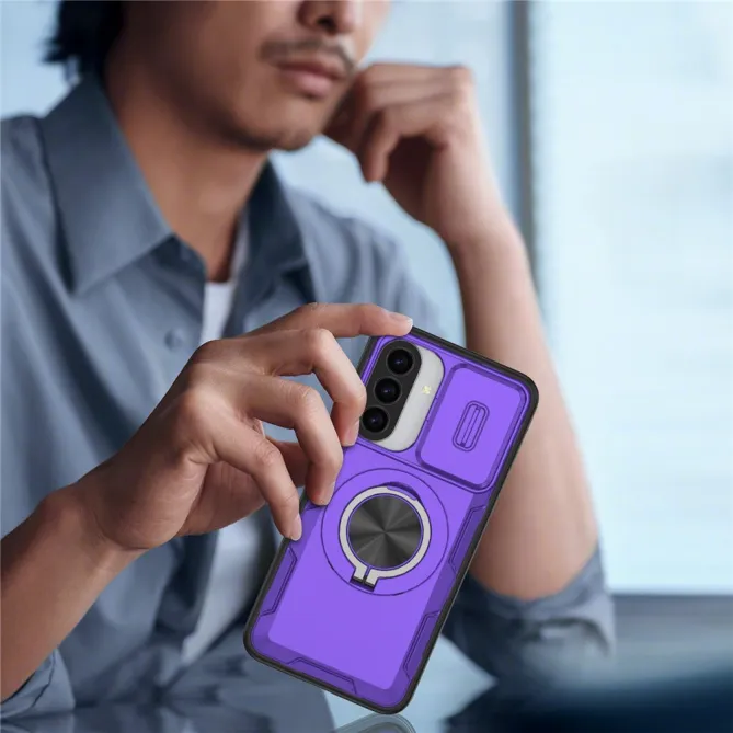 Coque Samsung Galaxy A27 / A37 Magnétique avec Anneau & Cache Caméra
