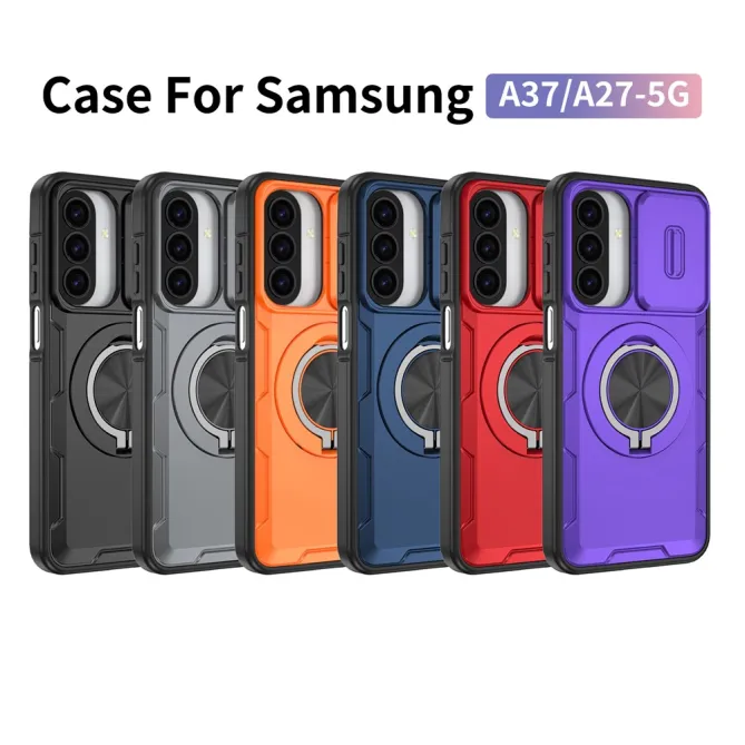 Coque Samsung Galaxy A27 / A37 Magnétique avec Anneau & Cache Caméra