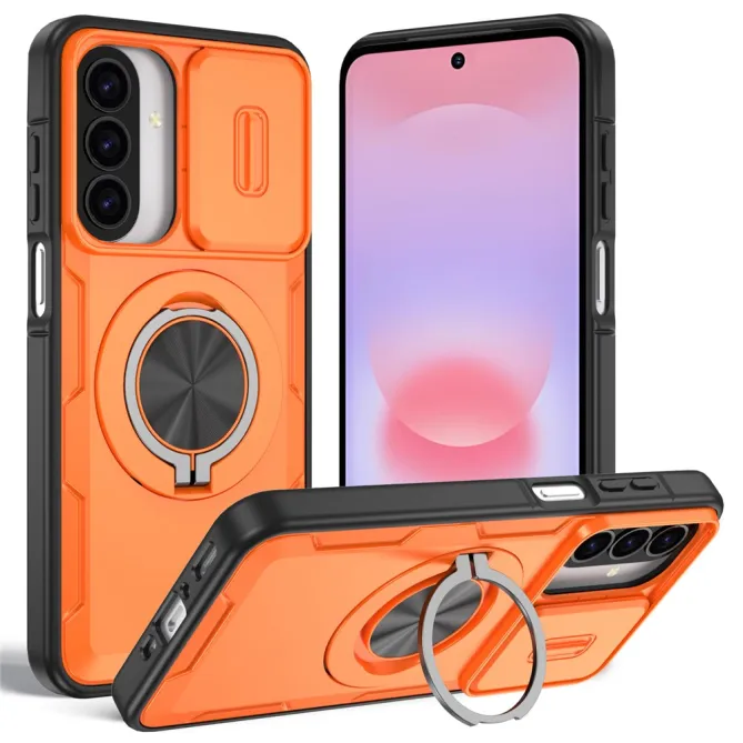 Coque Samsung Galaxy A27 / A37 Magnétique avec Anneau & Cache Caméra