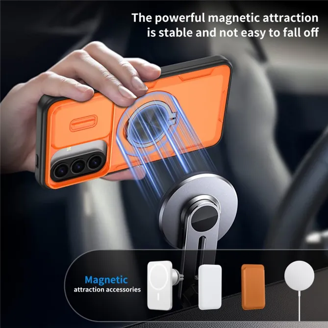 Coque Samsung Galaxy A27 / A37 Magnétique avec Anneau & Cache Caméra