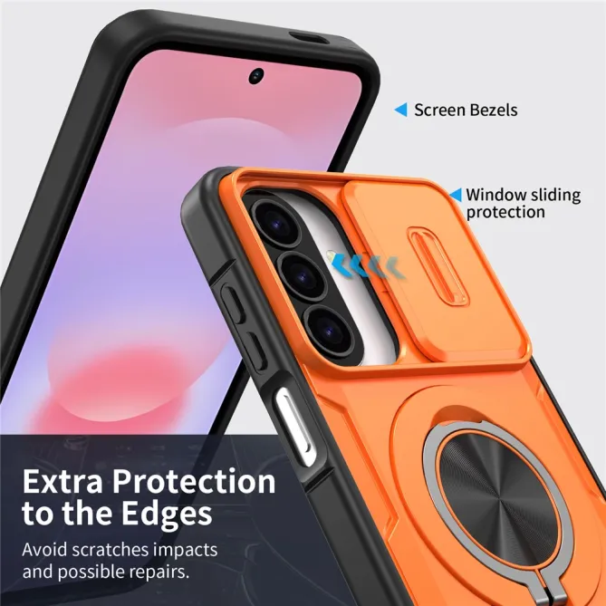 Coque Samsung Galaxy A27 / A37 Magnétique avec Anneau & Cache Caméra