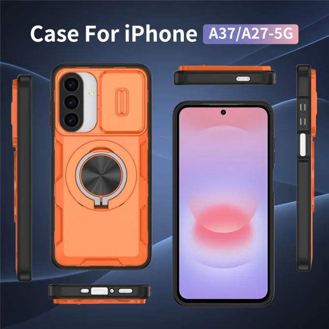 Coque Samsung Galaxy A27 / A37 Magnétique avec Anneau & Cache Caméra
