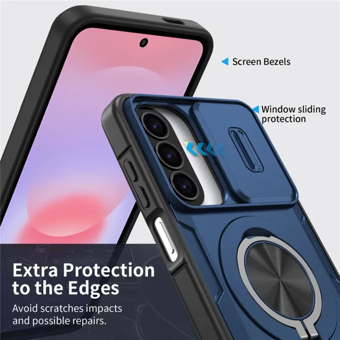 Coque Samsung Galaxy A27 / A37 Magnétique avec Anneau & Cache Caméra
