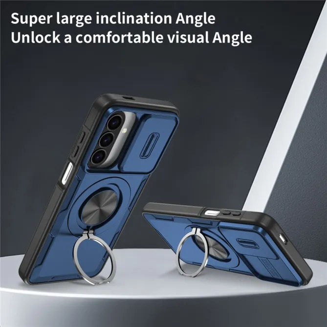 Coque Samsung Galaxy A27 / A37 Magnétique avec Anneau & Cache Caméra