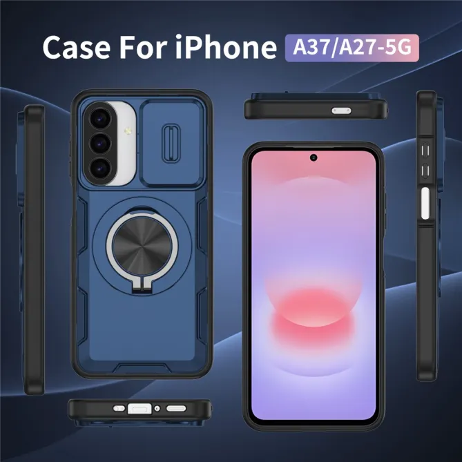 Coque Samsung Galaxy A27 / A37 Magnétique avec Anneau & Cache Caméra